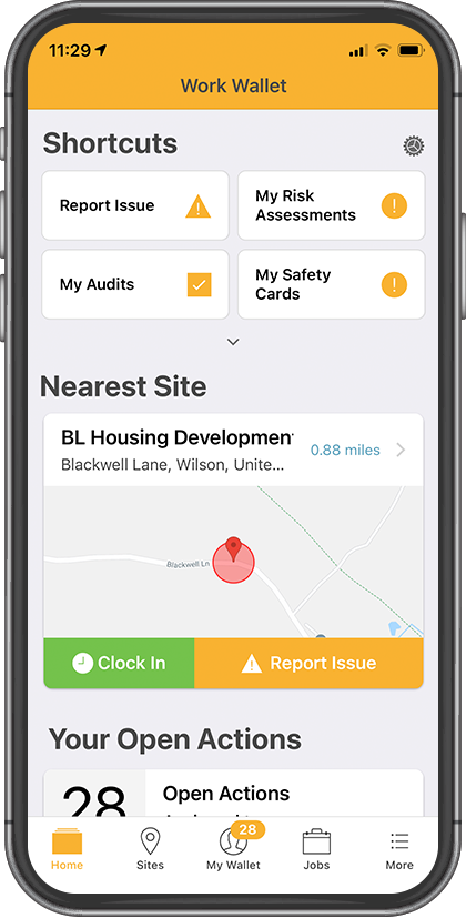 screenshot of Work Wallet